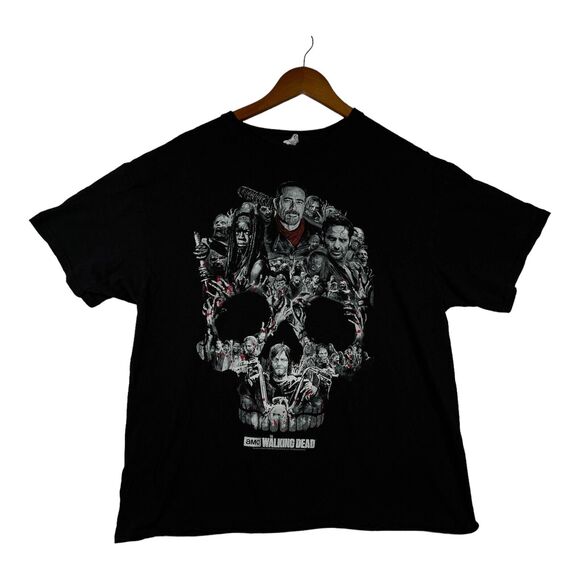AMC The Walking Dead 2016 Of Skull Montage Us Promo TV Show Last T Shirt sz XL - Picture 1 of 3
